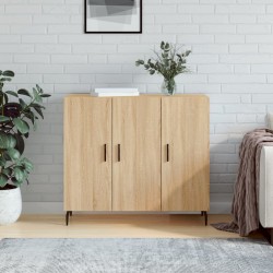 vidaXL Aparador de madera de ingeniería roble Sonoma 90x34x80 cm
