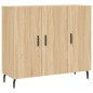 vidaXL Aparador de madera de ingeniería roble Sonoma 90x34x80 cm vidaXL Aparador de madera de ingeniería roble Sonoma 90x34x80 cm