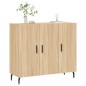 vidaXL Aparador de madera de ingeniería roble Sonoma 90x34x80 cm vidaXL Aparador de madera de ingeniería roble Sonoma 90x34x80 cm