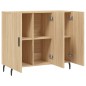 vidaXL Aparador de madera de ingeniería roble Sonoma 90x34x80 cm vidaXL Aparador de madera de ingeniería roble Sonoma 90x34x80 cm