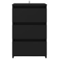 vidaXL Mesita de noche madera contrachapada negro 40x35x62,5 cm vidaXL Mesita de noche madera contrachapada negro 40x35x62,5 cm