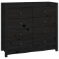 vidaXL Armario auxiliar madera maciza de pino negro 100x40x90 cm vidaXL Armario auxiliar madera maciza de pino negro 100x40x90 cm