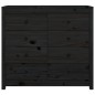 vidaXL Armario auxiliar madera maciza de pino negro 100x40x90 cm vidaXL Armario auxiliar madera maciza de pino negro 100x40x90 cm