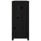 vidaXL Armario auxiliar madera maciza de pino negro 100x40x90 cm vidaXL Armario auxiliar madera maciza de pino negro 100x40x90 cm
