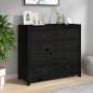 vidaXL Armario auxiliar madera maciza de pino negro 100x40x90 cm vidaXL Armario auxiliar madera maciza de pino negro 100x40x90 cm