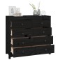 vidaXL Armario auxiliar madera maciza de pino negro 100x40x90 cm vidaXL Armario auxiliar madera maciza de pino negro 100x40x90 cm