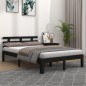 vidaXL Estructura de cama madera maciza negra 140x200 cm vidaXL Estructura de cama madera maciza negra 140x200 cm
