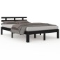 vidaXL Estructura de cama madera maciza negra 140x200 cm vidaXL Estructura de cama madera maciza negra 140x200 cm
