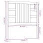 vidaXL Cabecero de cama madera maciza de pino marrón miel 96x4x100 cm vidaXL Cabecero de cama madera maciza de pino marrón miel 96x4x100 cm