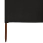 vidaXL Paravientos de playa de 3 paneles tela negro 400x80 cm
