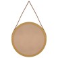 vidaXL Espejo de pared con correa dorado Ø45 cm vidaXL Espejo de pared con correa dorado Ø45 cm
