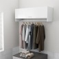 vidaXL Armario de madera contrachapada blanco brillante 100x32,5x35 cm