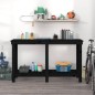 vidaXL Banco de trabajo de madera maciza de pino negro 140x50x80 cm vidaXL Banco de trabajo de madera maciza de pino negro 140x50x80 cm
