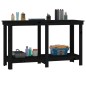 vidaXL Banco de trabajo de madera maciza de pino negro 140x50x80 cm vidaXL Banco de trabajo de madera maciza de pino negro 140x50x80 cm