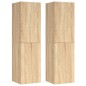vidaXL Muebles para TV 2 uds contrachapado color roble 30,5x30x110 cm