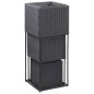 vidaXL Conjunto de arriate de ratán sintético negro 3 piezas vidaXL Conjunto de arriate de ratán sintético negro 3 piezas