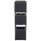 vidaXL Conjunto de arriate de ratán sintético negro 3 piezas vidaXL Conjunto de arriate de ratán sintético negro 3 piezas
