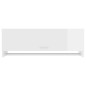 vidaXL Armario de madera contrachapada blanco brillante 100x32,5x35 cm