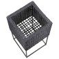 vidaXL Conjunto de arriate de ratán sintético negro 3 piezas vidaXL Conjunto de arriate de ratán sintético negro 3 piezas