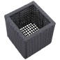 vidaXL Conjunto de arriate de ratán sintético negro 3 piezas vidaXL Conjunto de arriate de ratán sintético negro 3 piezas