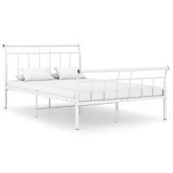 vidaXL Estructura de cama de metal blanco 120x200 cm