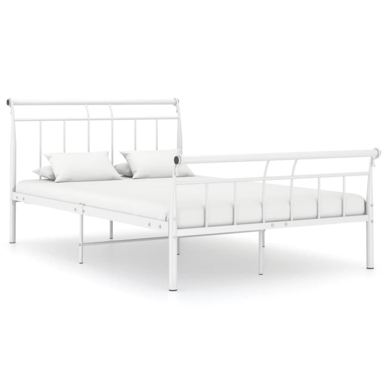 vidaXL Estructura de cama de metal blanco 120x200 cm