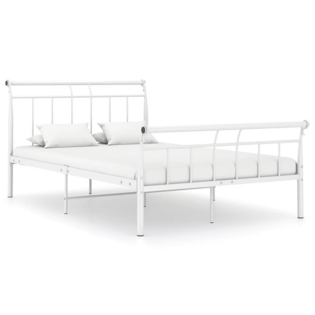 vidaXL Estructura de cama de metal blanco 120x200 cm