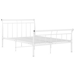 vidaXL Estructura de cama de metal blanco 120x200 cm