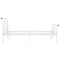 vidaXL Estructura de cama de metal blanco 120x200 cm