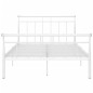 vidaXL Estructura de cama de metal blanco 120x200 cm