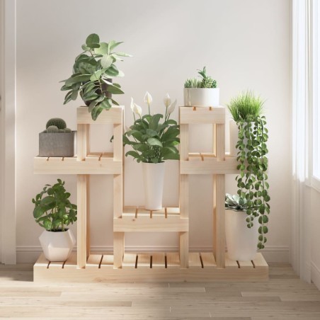 vidaXL Soporte para plantas madera maciza de pino 104,5x25x77,5 cm