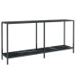 vidaXL Mesa consola vidrio templado negro 160x35x75,5 cm vidaXL Mesa consola vidrio templado negro 160x35x75,5 cm