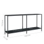 vidaXL Mesa consola vidrio templado negro 160x35x75,5 cm vidaXL Mesa consola vidrio templado negro 160x35x75,5 cm