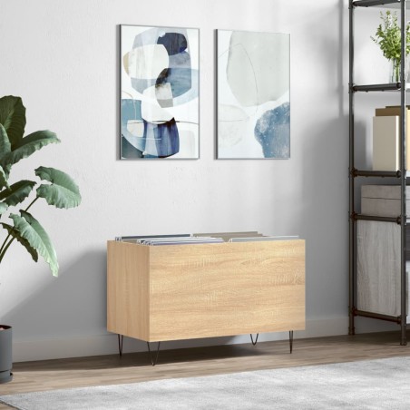 vidaXL Mueble discos madera contrachapada roble Sonoma 74,5x38x48 cm
