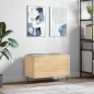 vidaXL Mueble discos madera contrachapada roble Sonoma 74,5x38x48 cm vidaXL Mueble discos madera contrachapada roble Sonoma 74,5x38x48 cm