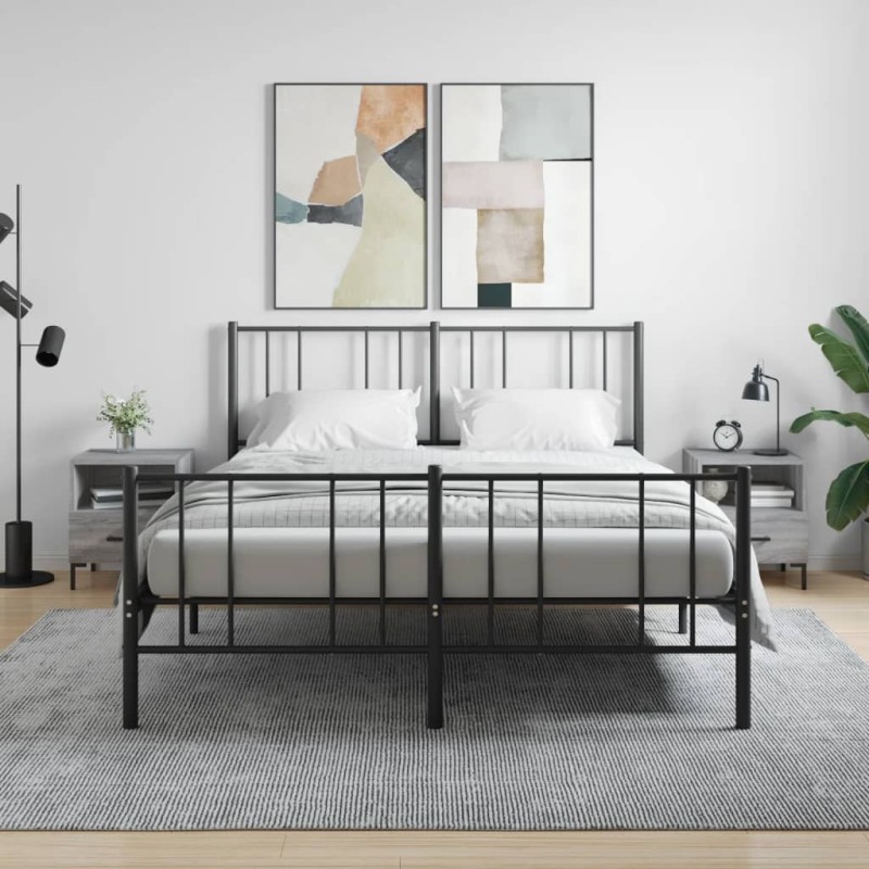 vidaXL Mesitas noche 2 uds madera ingeniería gris Sonoma 40x35x47,5 cm vidaXL Mesitas noche 2 uds madera ingeniería gris Sonoma 40x35x47,5 cm