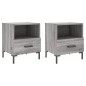 vidaXL Mesitas noche 2 uds madera ingeniería gris Sonoma 40x35x47,5 cm vidaXL Mesitas noche 2 uds madera ingeniería gris Sonoma 40x35x47,5 cm