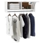 vidaXL Armario de madera contrachapada blanco brillante 100x32,5x35 cm