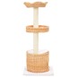vidaXL Rascador para gatos con poste de sisal madera natural de sauce vidaXL Rascador para gatos con poste de sisal madera natural de sauce