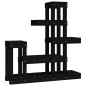 vidaXL Soporte para plantas madera maciza de pino negro 92x25x97 cm vidaXL Soporte para plantas madera maciza de pino negro 92x25x97 cm