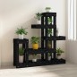 vidaXL Soporte para plantas madera maciza de pino negro 92x25x97 cm vidaXL Soporte para plantas madera maciza de pino negro 92x25x97 cm