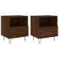 vidaXL Mesita noche 2 uds madera ingeniería marrón roble 40x35x47,5 cm vidaXL Mesita noche 2 uds madera ingeniería marrón roble 40x35x47,5 cm