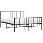 vidaXL Estructura de cama cabecero y pie de cama metal negro 160x200cm vidaXL Estructura de cama cabecero y pie de cama metal negro 160x200cm