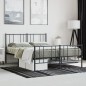 vidaXL Estructura de cama cabecero y pie de cama metal negro 160x200cm vidaXL Estructura de cama cabecero y pie de cama metal negro 160x200cm