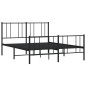 vidaXL Estructura de cama cabecero y pie de cama metal negro 160x200cm vidaXL Estructura de cama cabecero y pie de cama metal negro 160x200cm