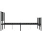 vidaXL Estructura de cama cabecero y pie de cama metal negro 160x200cm vidaXL Estructura de cama cabecero y pie de cama metal negro 160x200cm