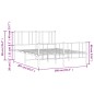 vidaXL Estructura de cama cabecero y pie de cama metal negro 160x200cm vidaXL Estructura de cama cabecero y pie de cama metal negro 160x200cm