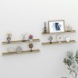 vidaXL Estantes de pared 4 unidades blanco y roble Sonoma 80x9x3 cm vidaXL Estantes de pared 4 unidades blanco y roble Sonoma 80x9x3 cm
