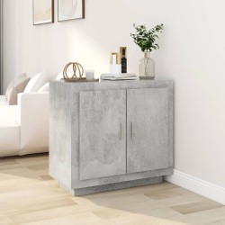 vidaXL Aparador de madera contrachapada gris hormigón 80x40x75 cm