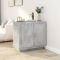 vidaXL Aparador de madera contrachapada gris hormigón 80x40x75 cm vidaXL Aparador de madera contrachapada gris hormigón 80x40x75 cm